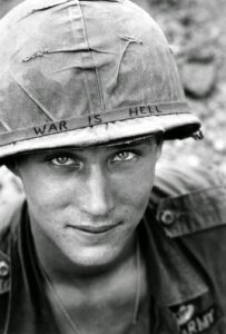 173rd Airborne Brigade Battalion member Larry Wayne Chaffin, Vietnam War, June 18, 1965. Photo by A.P. photojournalist Horst Faas